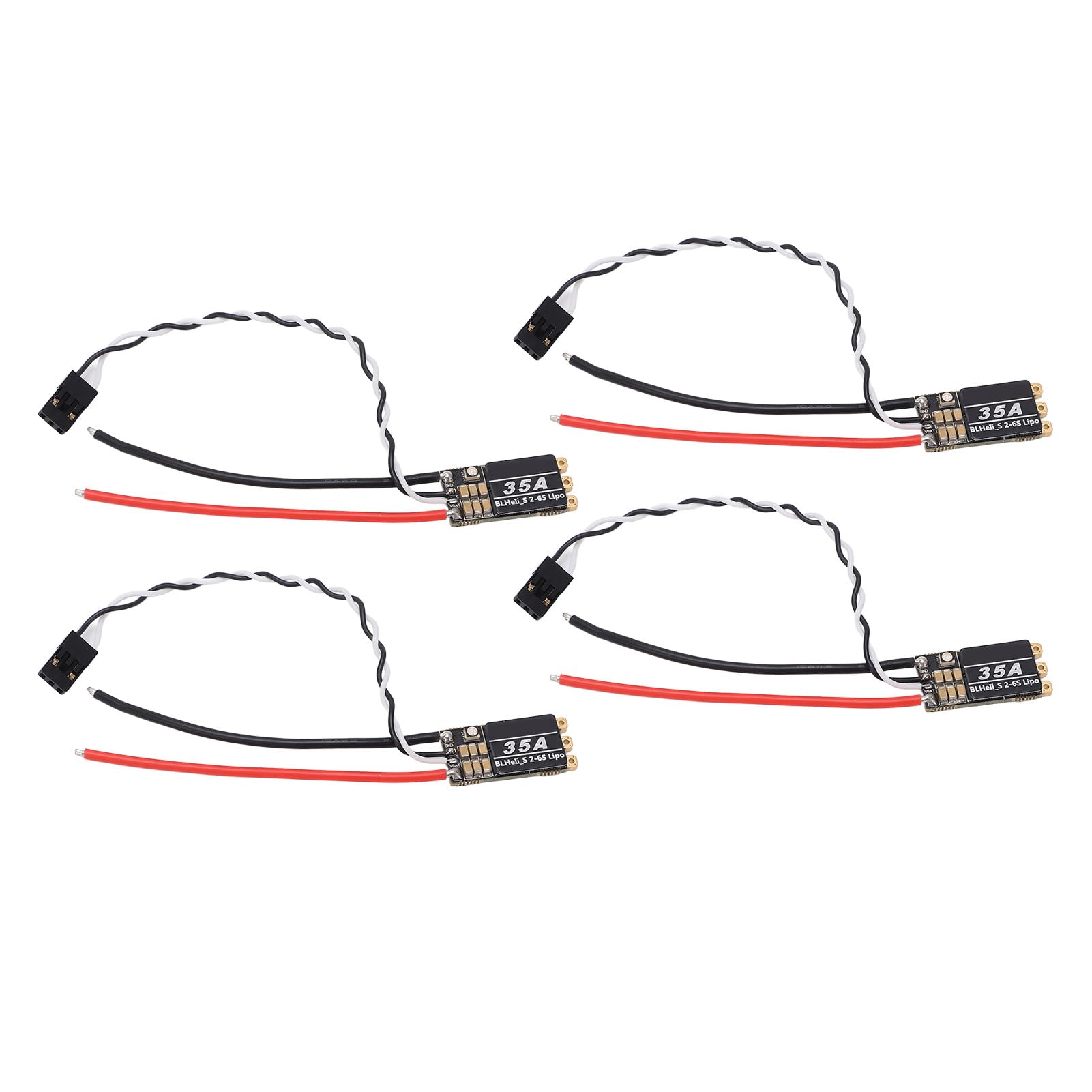 Czarny bezszczotkowy elektroniczny kontroler prędkości, RGB LED, wysoka prędkość, odporność na zakłócenia, ESC 35A