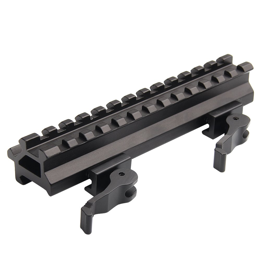 Taktyczna szyna Picatinny Riser Mount Rails Dual 90 i 45 stopni Quick Release Detach 13-slot średni profil do celownika punktowego Red Dot Scope Wyposażenie Optics