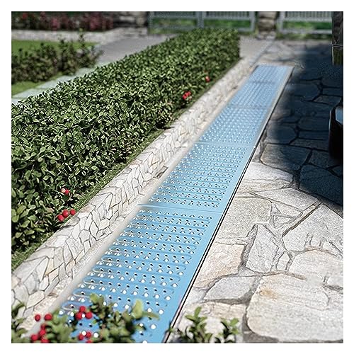 Canal de drainage en acier inoxydable avec grille pour jardin et garage