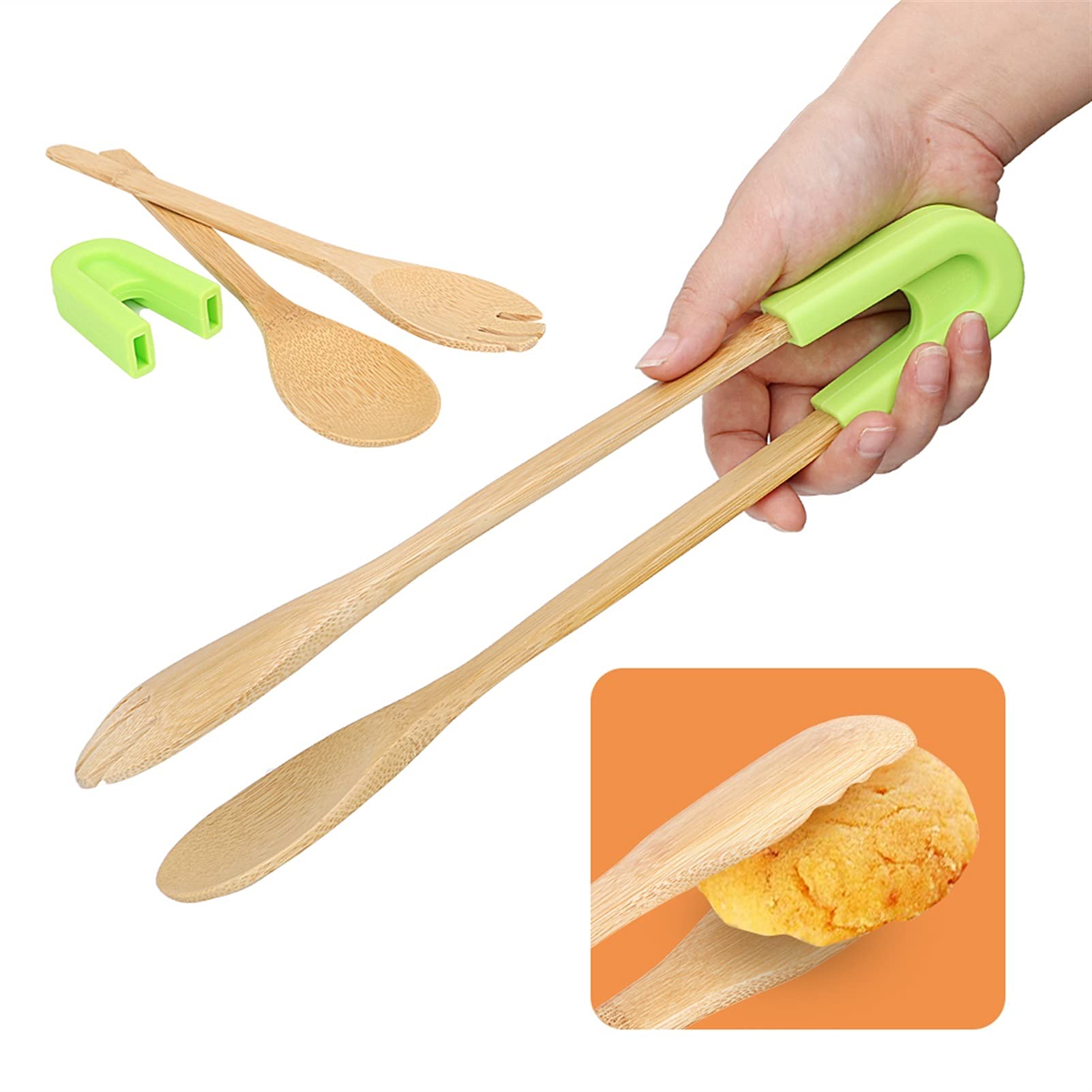 Magnetische Toasterzange Aus Holz – Antihaft, Hitzebeständig, Mit Magnet Zum Aufbewahren, Für Toast & Gebäck