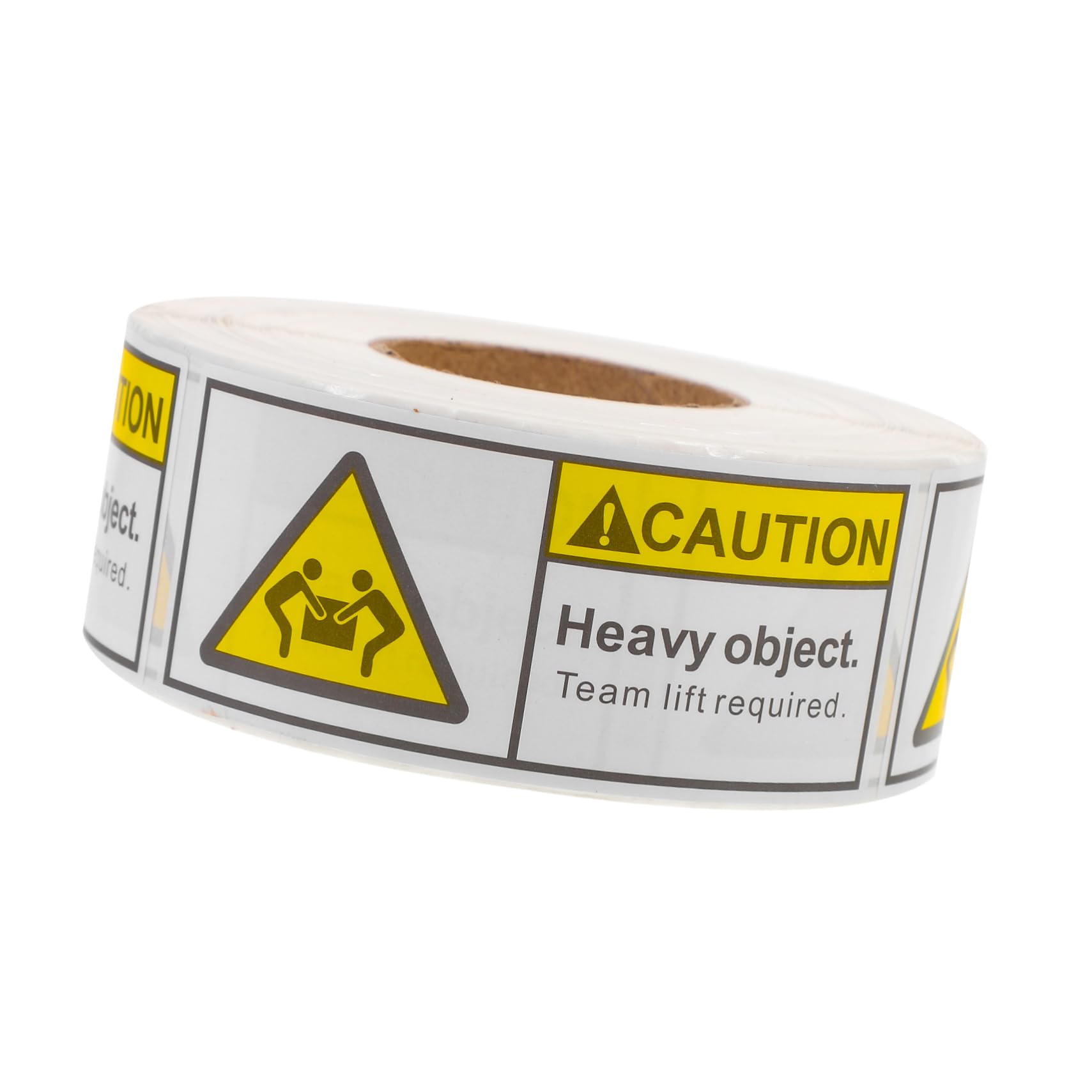 PRETYZOOM 4 Rouleaux Étiquettes Adhésives Avertissant des Objets Lourds Autocollants de Levage Équipe pour Expédition Étiquettes par Rouleau pour Logistique Gestion Entrepôt