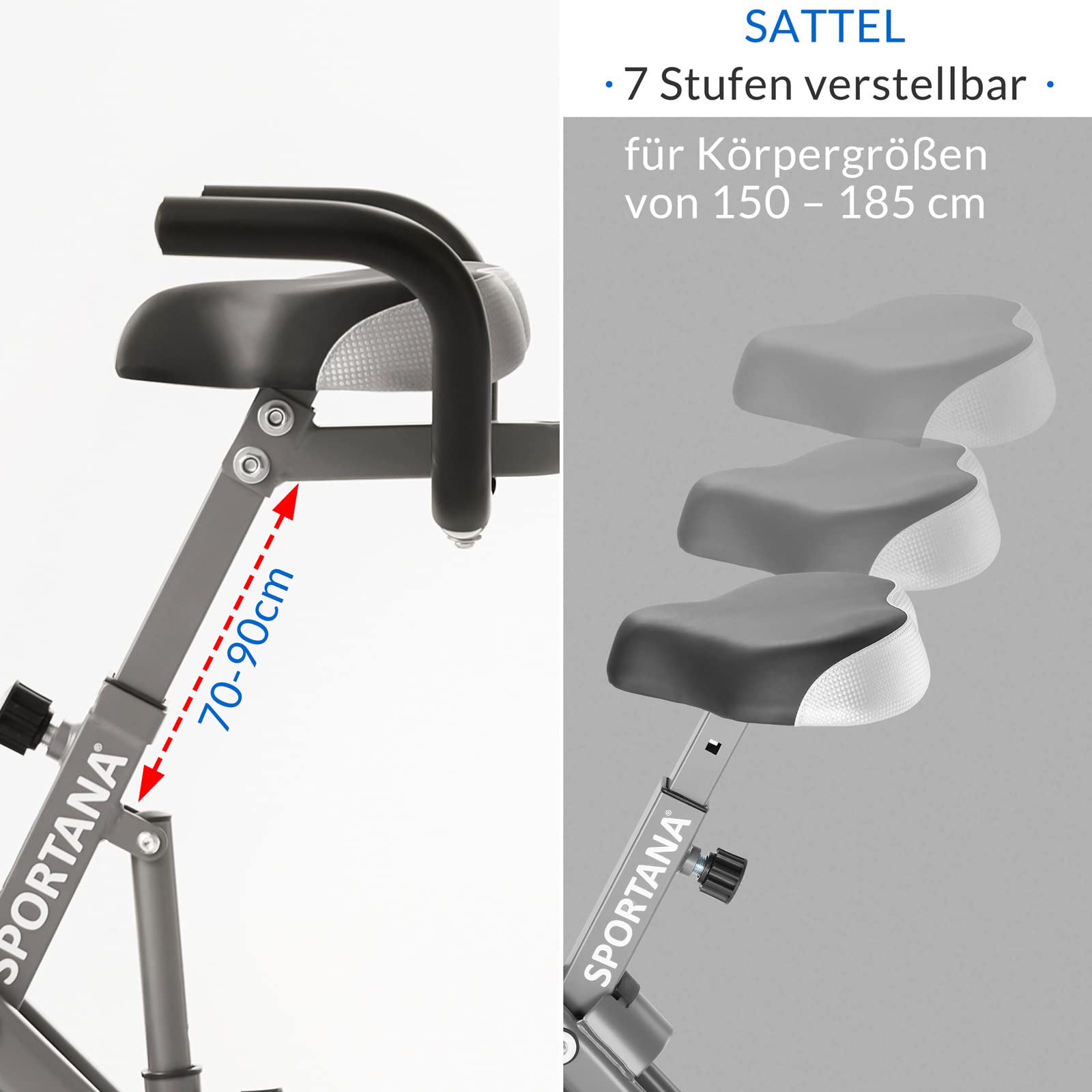Eagle, cyclette 4 in 1, ergometro per resistenza, pieghevole, display LCD, altezza regolabile, con fasce per il fitness, cyclette, allenamento e indoor