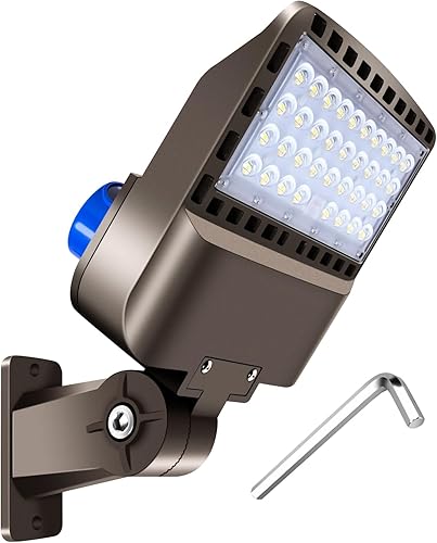 BIRITALO Luz LED de estacionamiento de 150 W con llave Allen, luces de inundación al aire libre del atardecer al amanecer con montaje de brazo