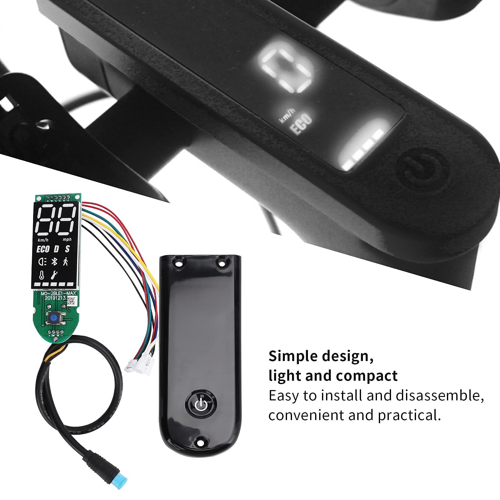 Tachimetro, Alta Risoluzione, Display LCD Digitale con Retroilluminazione LED, for Motociclo, Scooter Elettrico, Guida Urbana, Strade Rurali, Viaggi Lunghi