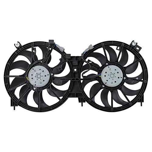 Vista 440 de TRQ Conjunto de ventilador de refrigeración dual compatible con Infiniti EX35 2009 FX35 FX50 2007-2008 G35 2008-2013 G37 2012-2013 M35h 2014-2015