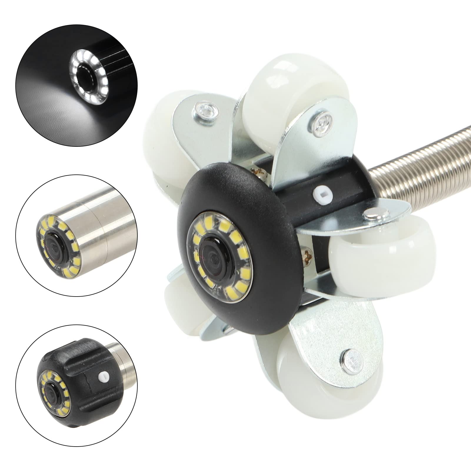 Telecamera per endoscopio, boroscopio da 4,3 Pollici 1080P, Telecamera di ispezione Impermeabile IP67 con 6 luci LED, Telecamera con Cavo semirigido, Telecamera Video Digitale Snake