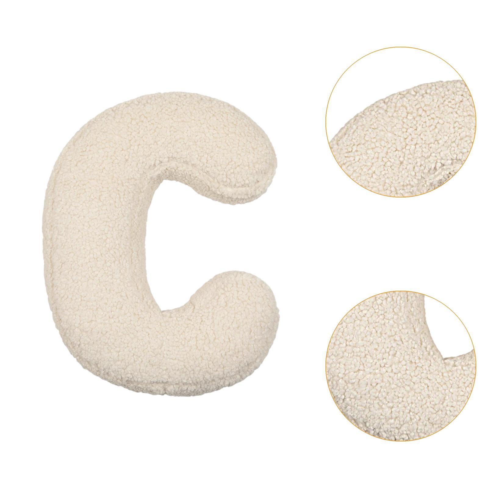Cuscino Decorativo a Forma di Lettera in Peluche, Ideale per Divano, Multifunzionale, per Leggere E Guardare La TV, Ideale Come Regalo, C