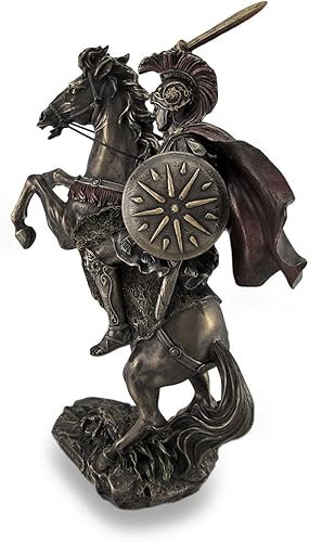 Miniatura 2 de Things2Die4 Alejandro el gran montar Bucéfalo Estatua escultural bronceada