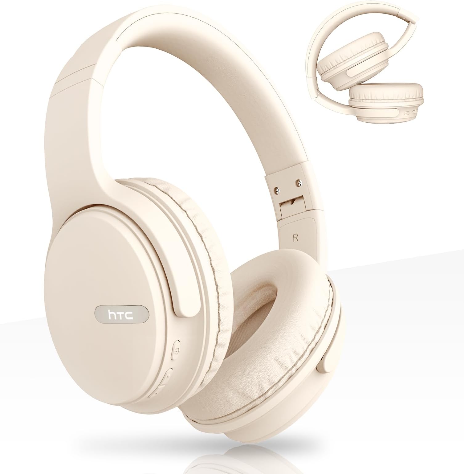 Wireless Bluetooth Headphones with Active Noise Cancellation Bluetooth 5.3 Earphone, Over Ear Headphones with Built-in Mic- 60Hours Playtime, Foldable Stereo Wireless Headset for Call, Travel
