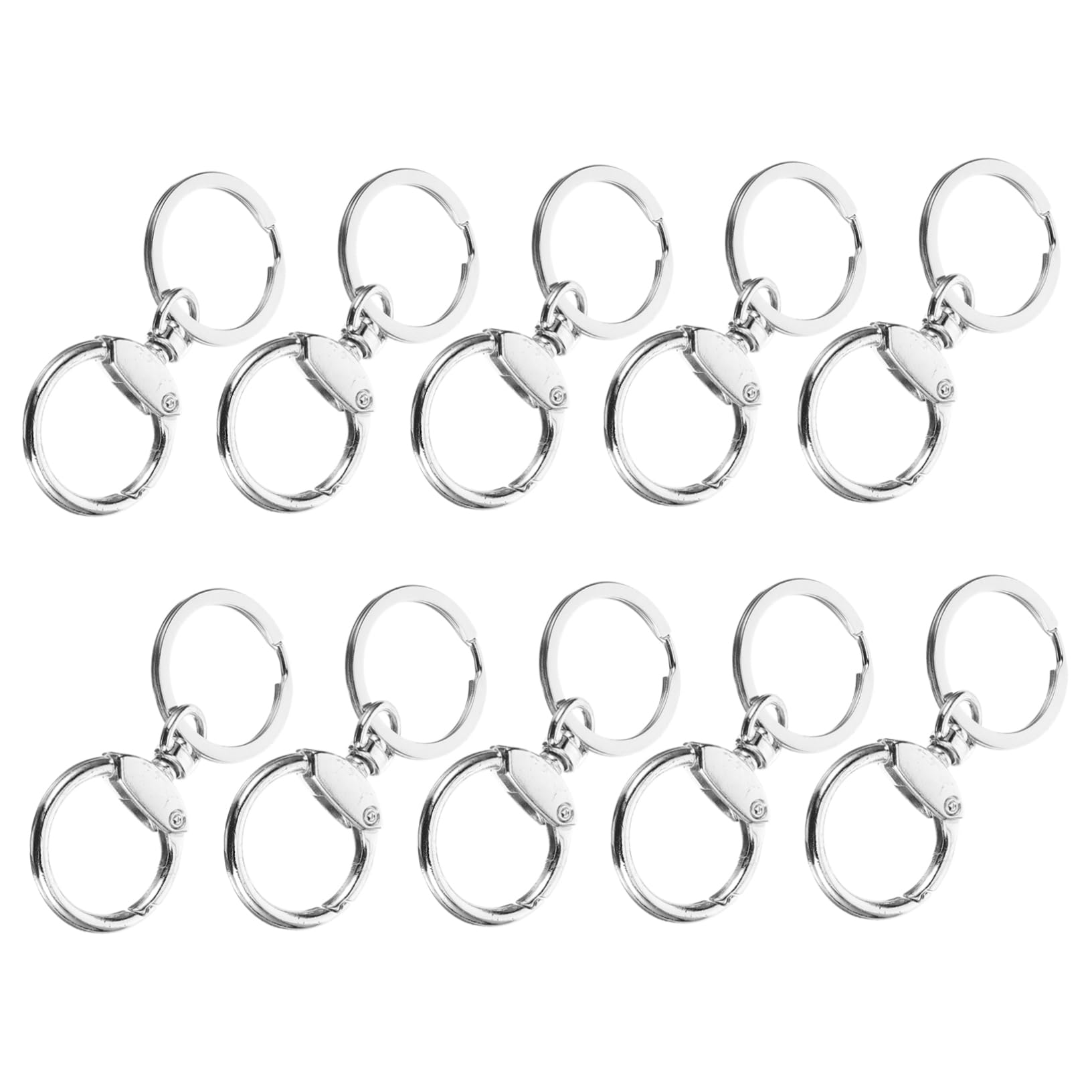 ARTIBETTER 3 Set Portachiavi Metallo Zincato Da Clip Per Portachiavi Accessori Fai Da Te Per Creazioni Uniche E Decorazioni Resistente E Leggero Per Chiavi E Pendenti 10 Pezzi*3