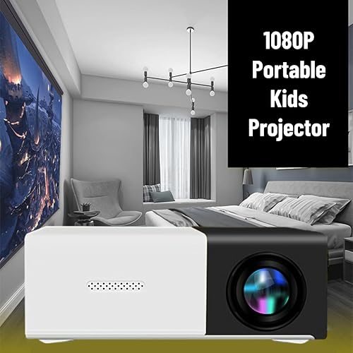 Miniatura 2 de Diyeeni Mini proyector, proyector de película portátil, proyector inteligente para cine en casa, compatible con HDMI, USB, audio, tarjeta TF, AV y