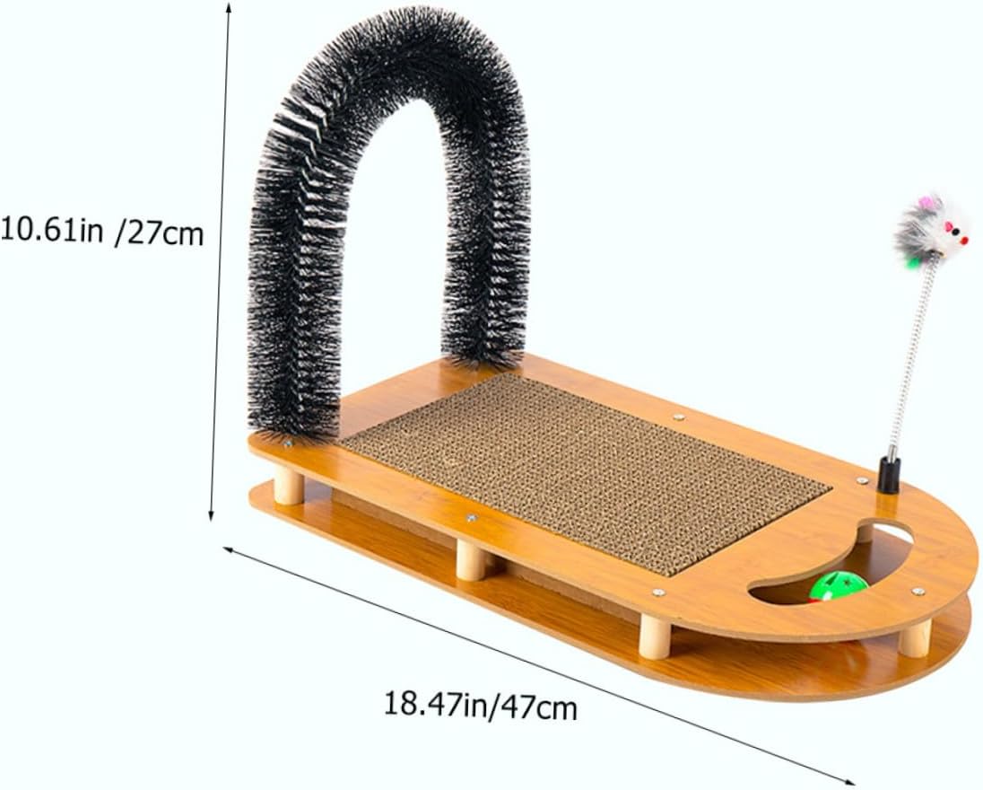 Cat Scratching Pad U-Shaped Replaceable Kitten Scratcher Sturdy Floor Accessory Multifunctional Self-Entertainment Cat