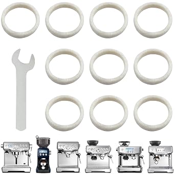 10Pcs Felt Washer Replacement for Breville Espresso Machine Grinders, Compatible with BES870, BES878, BES880, BES980, BES990, BCG600, BCG820, Breville Espresso Machine Parts