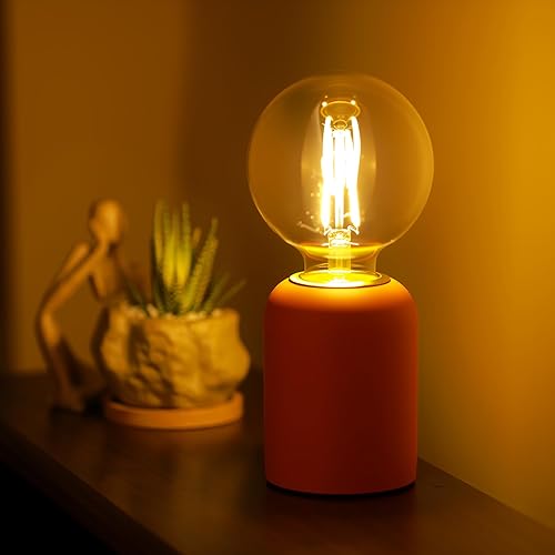 Miniatura 12 de Lámpara de Mesa Pequeña de Cristal con Forma de Hongo, Luz Nocturna, Lámpara de Escritorio para Mesita de Noche del Dormitorio - Blanca Seta de