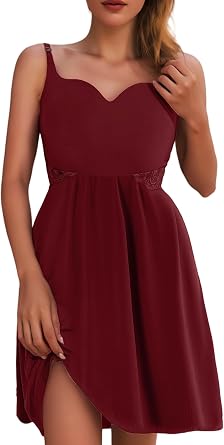 Women Nightgown Babydoll Lingerie Dress Sexy Sleepwear Mini Slip Chemise Nightwear