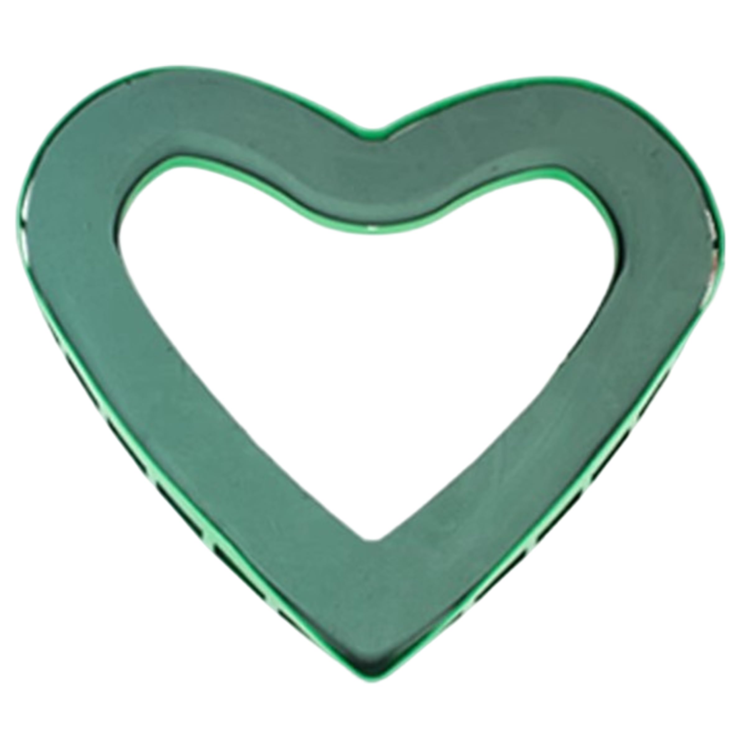 Licsaliwe Floral Cage - Floral Foam Cage with Strong Suction Cup, Heart-Shaped Flower Holder for Wedding Car Decor, Green 14.96 Inch