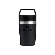 STANLEY Termos Caffè To-Go 0.23L – Mantiene 3 Ore Caldo – 4 Ore Freddo – Lavabile in Lavastoviglie – A Prova di Perdite – Tazza Termica Acciaio Inox – Black