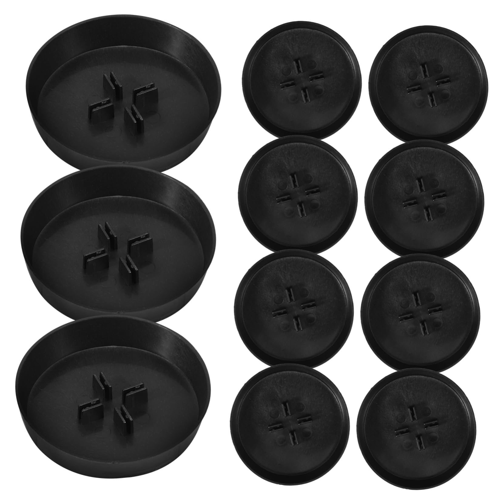 GOOHOCHY 48pcs Mini Blossom Xmas Tree Plate Round Paper Christmas Tree Holder for Holiday Decor Sleek Design Stable Base