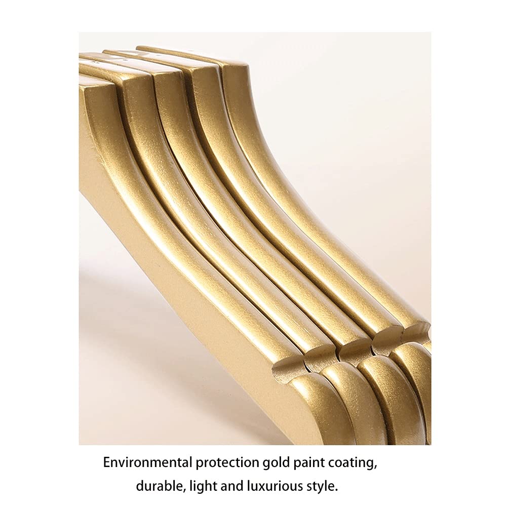 Percha de Madera Maciza estándar, Color Dorado, Perchero Estable para Pantalones, Adecuada para tendedero de Ropa Infantil (A)