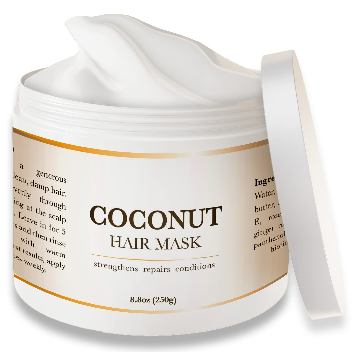 Artistic Coconut Hair Cream Background in 4K Artistic Coconut Hair Cream Background in 4K