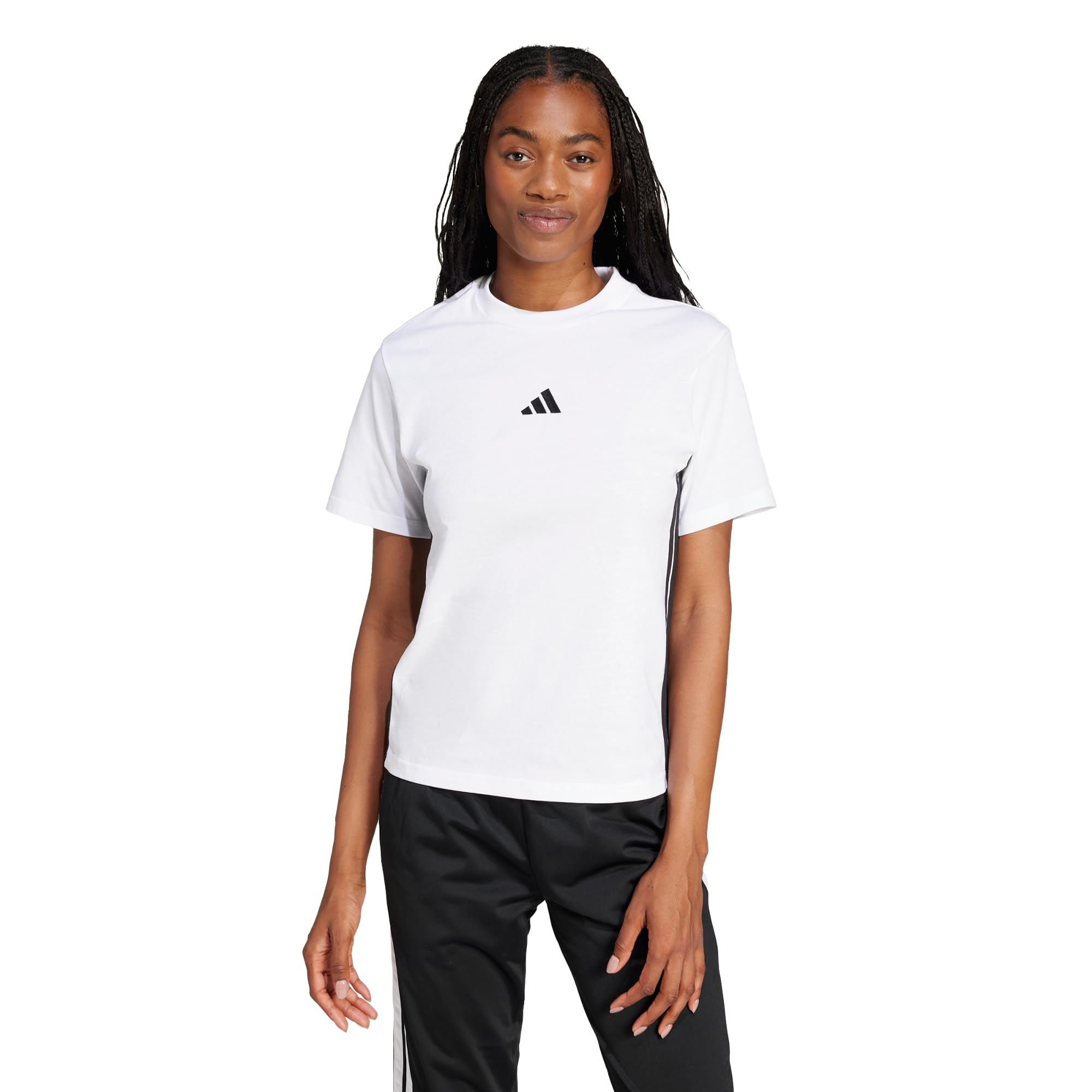 adidas Women's Camiseta Essentials Cotton 3 Bandas
