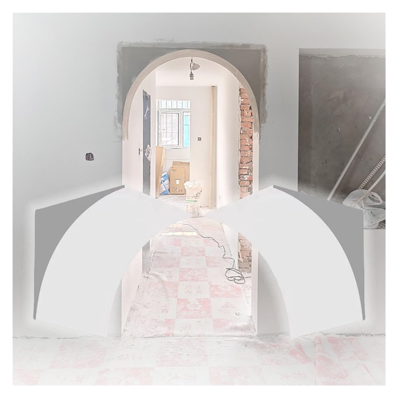 Arco Redondo para Puerta Moldeado de Espuma Precurvado Listo para Pintar