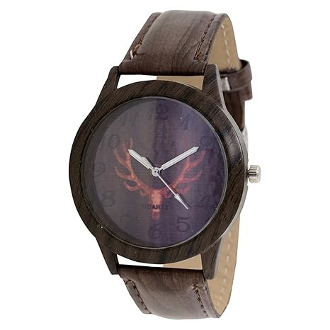 On Time Octus Wooden Print Analog for Mens and Womens