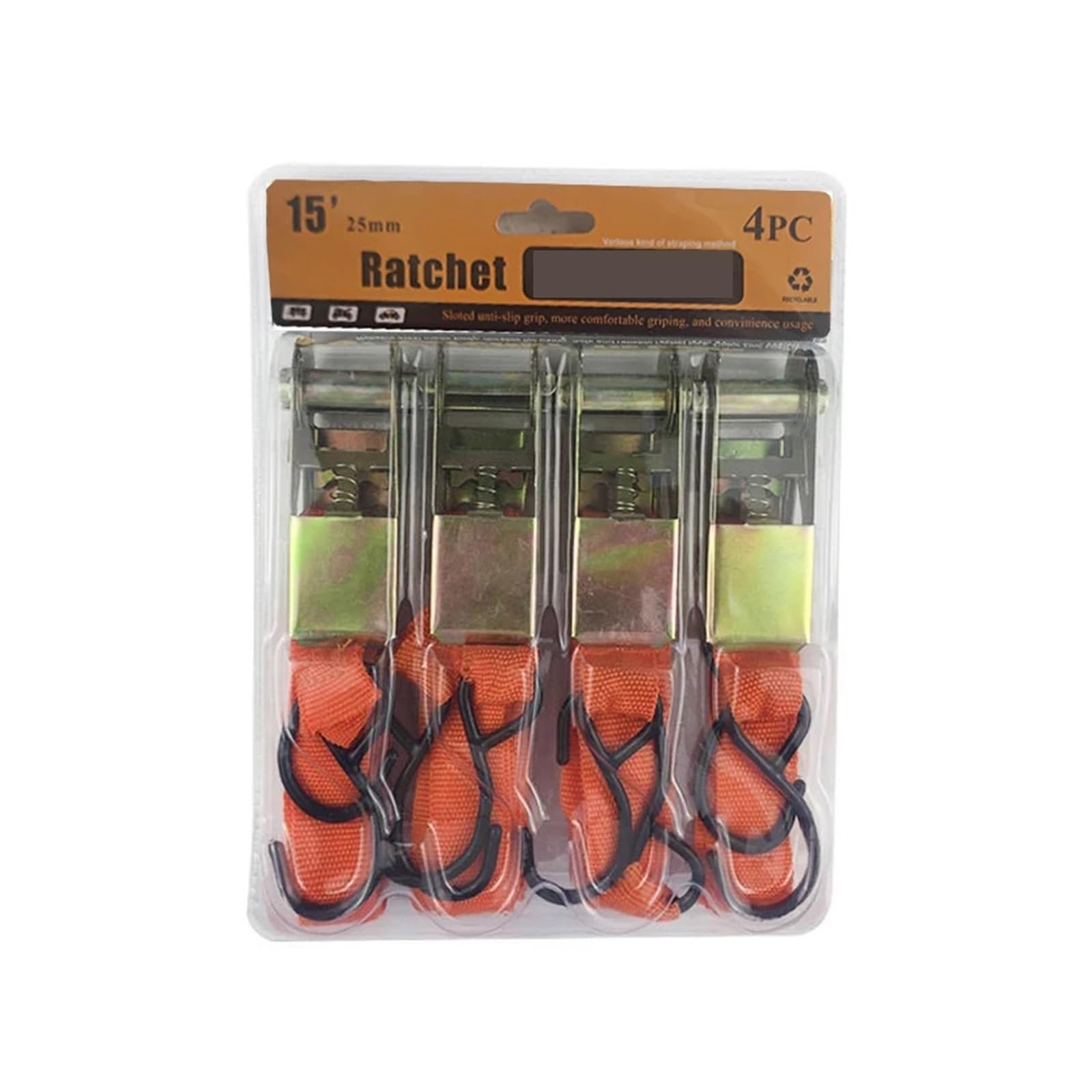 Tie Down Strap, 1-4Pcs 2.5M/4.5M Tie Down Belt Car Ratchet Strap Tension Rope Motorcycle Bike Transport Lugga Tow Bag Clothesline Fasteners(B)