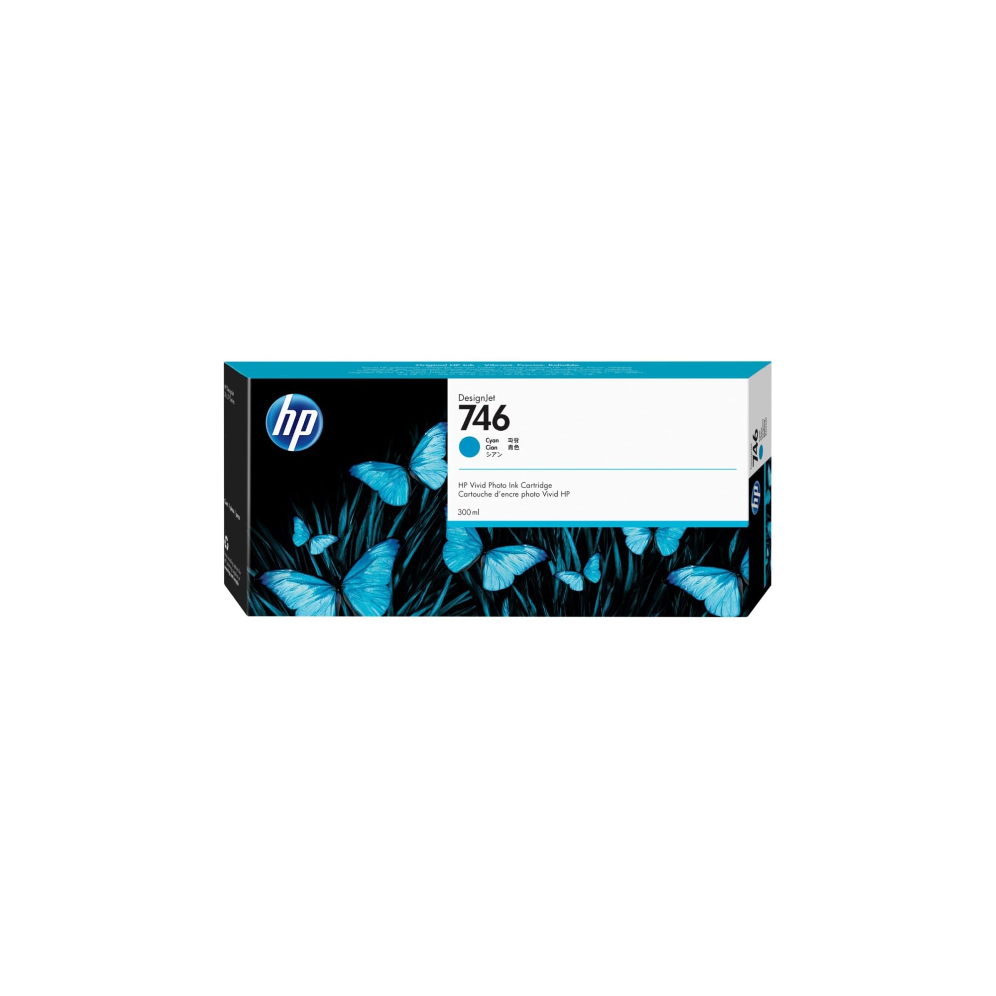 Amazon.com: HP 746 Cyan 300-ml Genuine Ink Cartridge (P2V80A) for