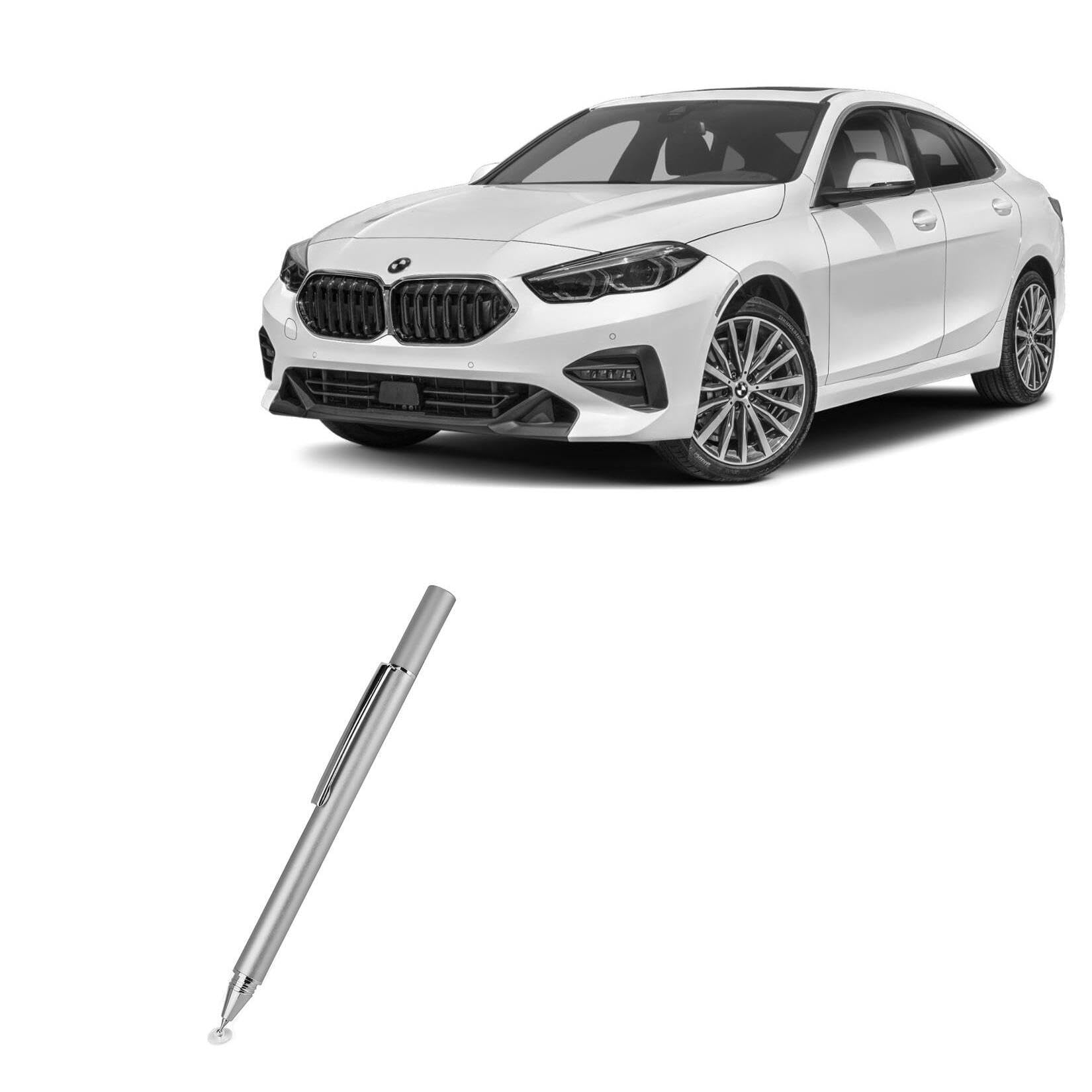 BoxWave Stylus Pen Compatible with 2024 BMW 228i Gran Coupe Display (12.3 inches) - FineTouch Capacitive Stylus, Super Precise Stylus Pen - Metallic Silver