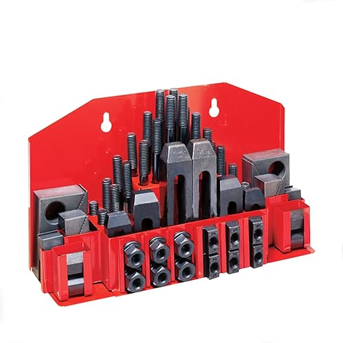 Miniatura 3 de 58pc máquina de abrazadera de tuerca Kit de abrazadera de tuerca 38 pulgadas T-slot Kit de máquina de abrazadera de tuerca Kit de accesorios de