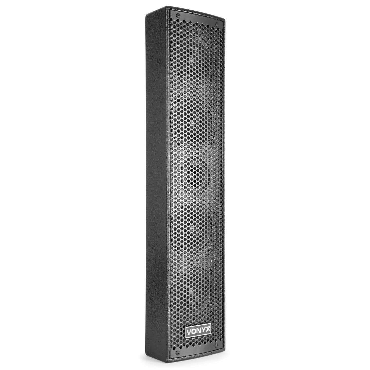 Vonyx VX1200 – Pack de 2 Unidades – Sistema de Sonido Activo 2 vías 750W con subwoofer 12”, Column Array, entradas XLR y RCA, Equipo de Sonido Profesional Plug and Play para Eventos y DJ, Color Negro