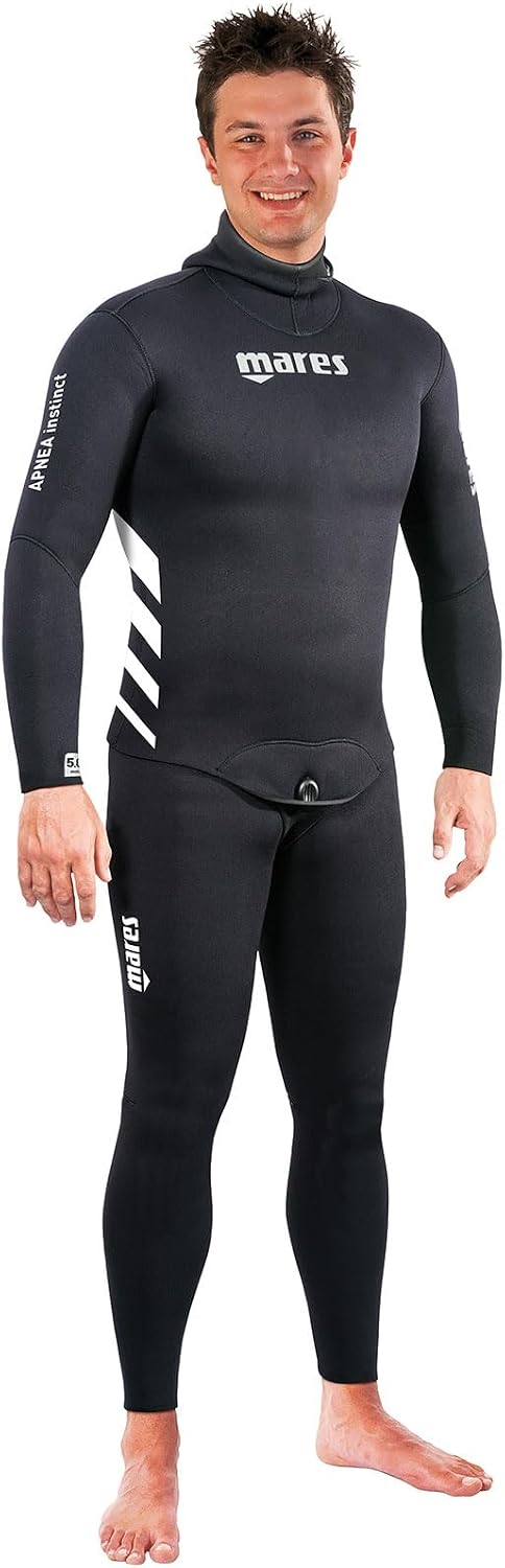 MARES Men's Apnea Instinct 50 5mm Open Cell Neoprene Freediving Wetsuit Jacket with Hood
