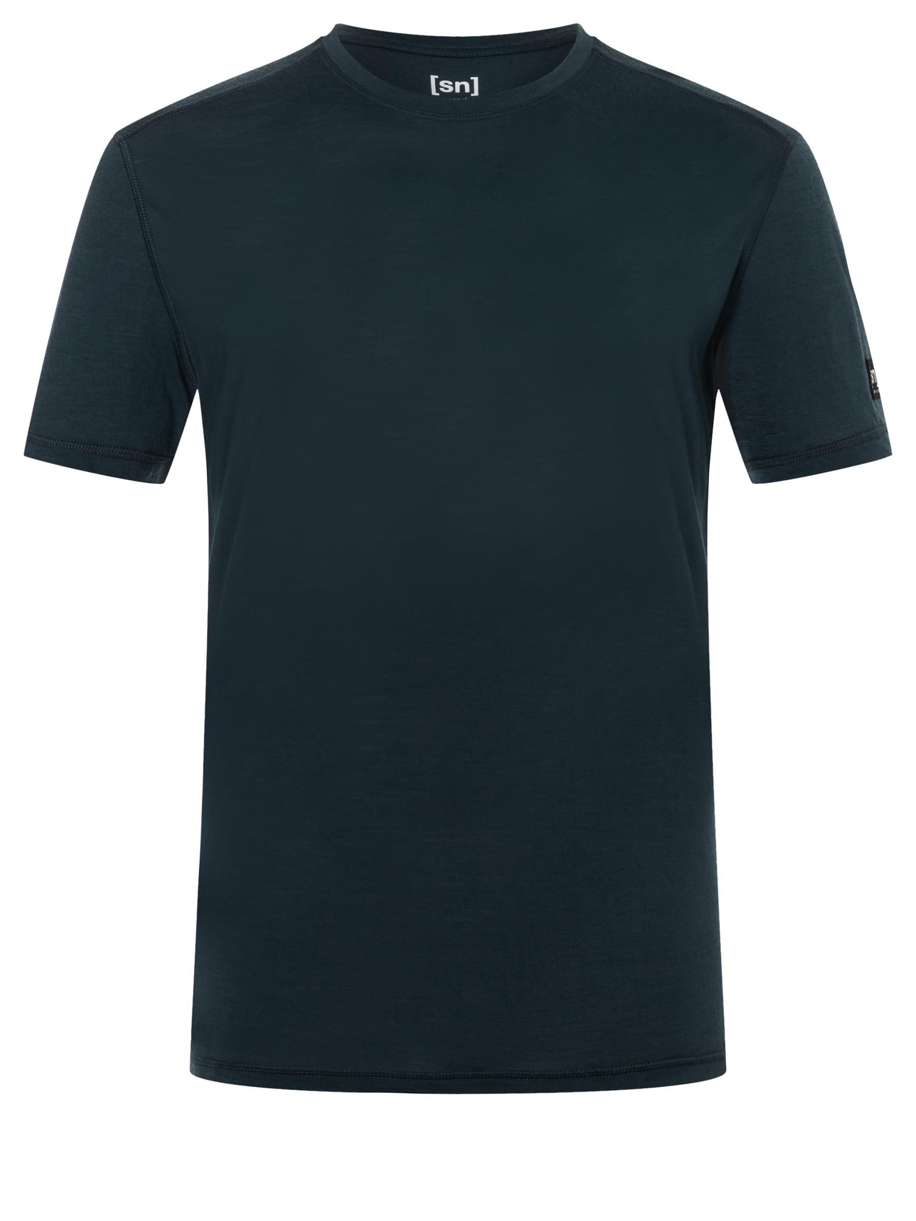 super.natural M SIERRA140 Tee Merino Shirt Herren Kurzarm Dunkelblau L - Geruchs- und feuchtigkeitsabweisendes T-Shirt, Sommer Funktionswäsche für Sport & Alltag