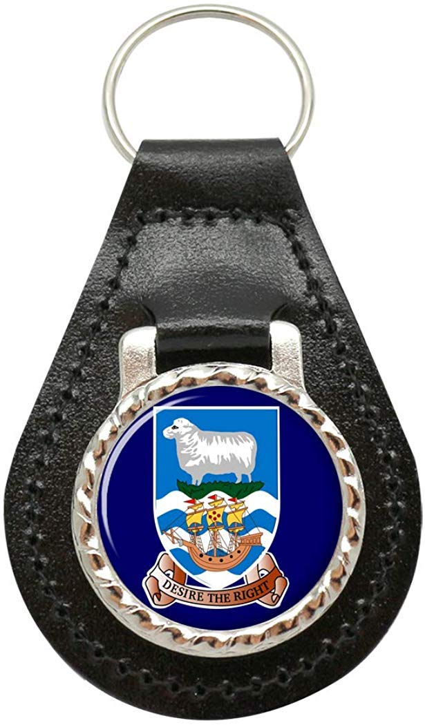 Giftshop UK Falkland Islands Leather Key Fob