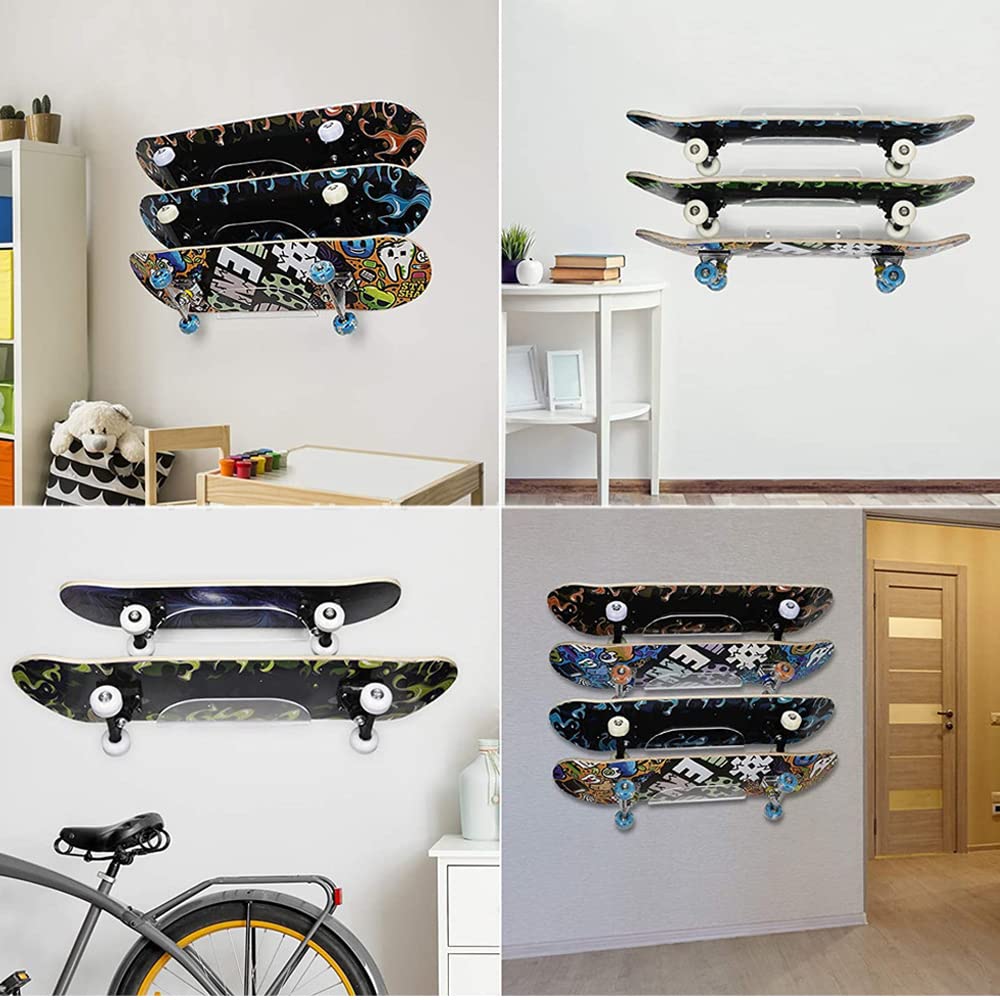 Support Mural Transparent Pour Skateboard – En Acrylique, Rangement Et Présentation (pour Skate, Longboard) - 3