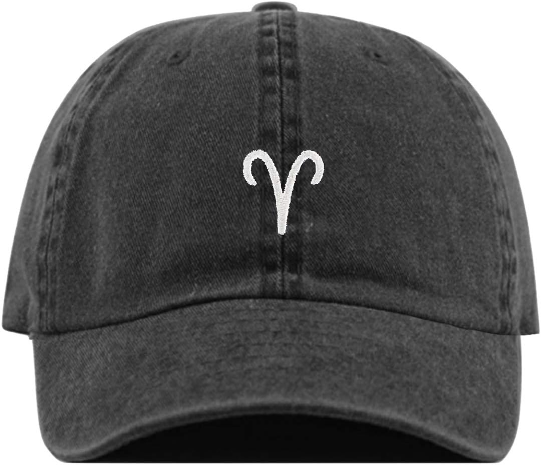Aries Baseball Hat, Embroidered Dad Cap, Unstructured Soft Cotton, Adjustable Strap Back (Multiple Colors)