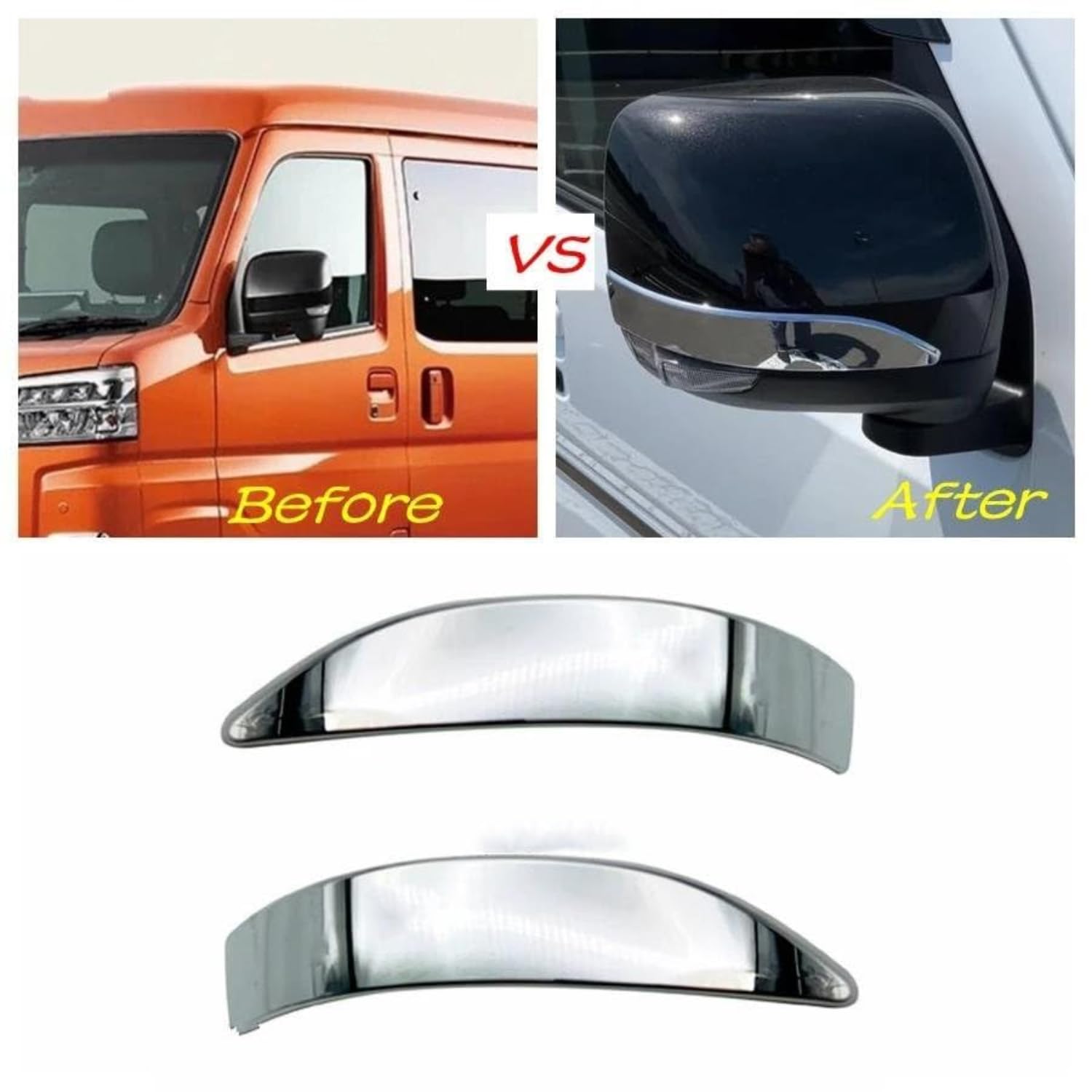 Moldura de moldura automotriz para Daihatsu ATRAI Hijet 2022,Accesorios de Decoración Exterior de Automóvil Cromados ABS a Prueba de Rayones