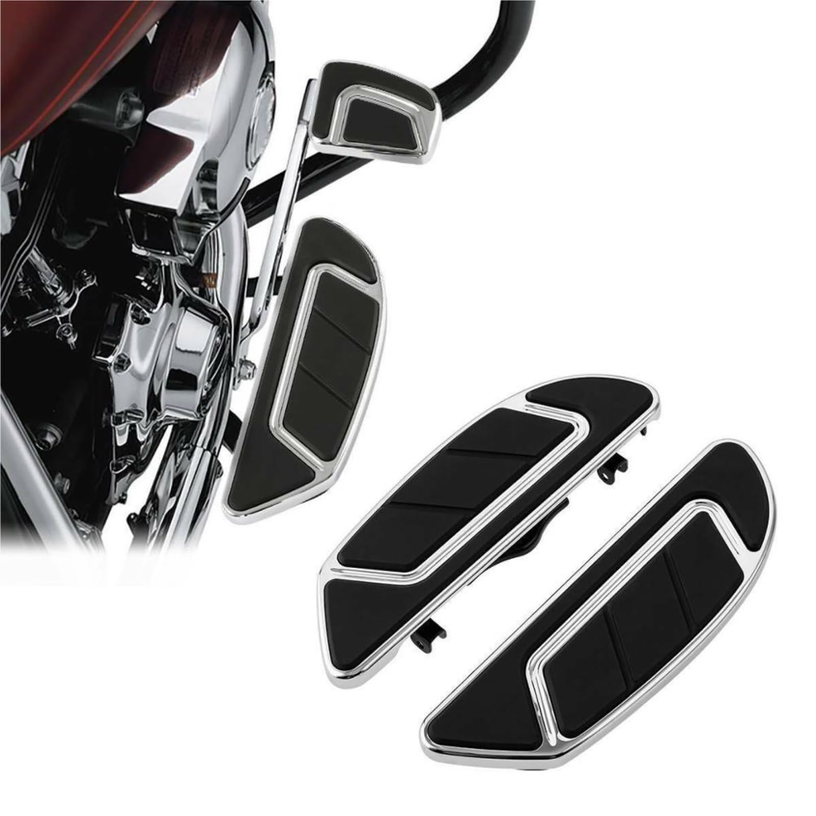 Motorcycle Floorboard Foot Board Footrest Shifter Brake Pedal For Harley Touring Road King Electra Glide Street Glide(Footpeg B Set)