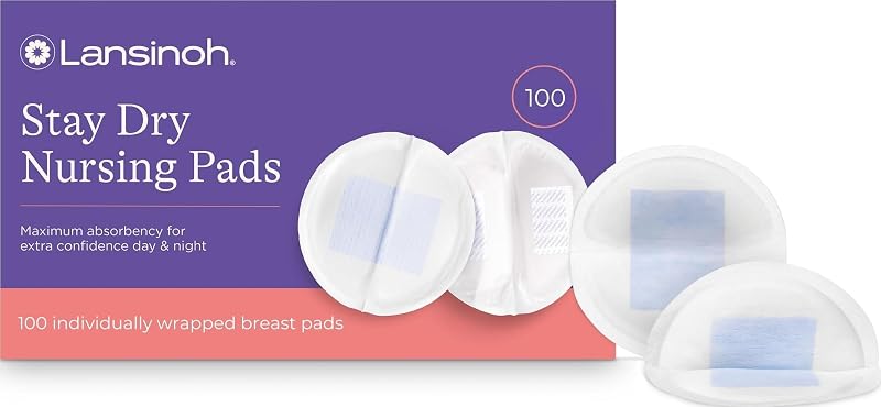 Almohadillas de lactancia desechables Stay Dry, almohadillas para el pecho suaves y súper absorbentes, elementos esenciales para la lactancia materna para mamás, 100 unidades