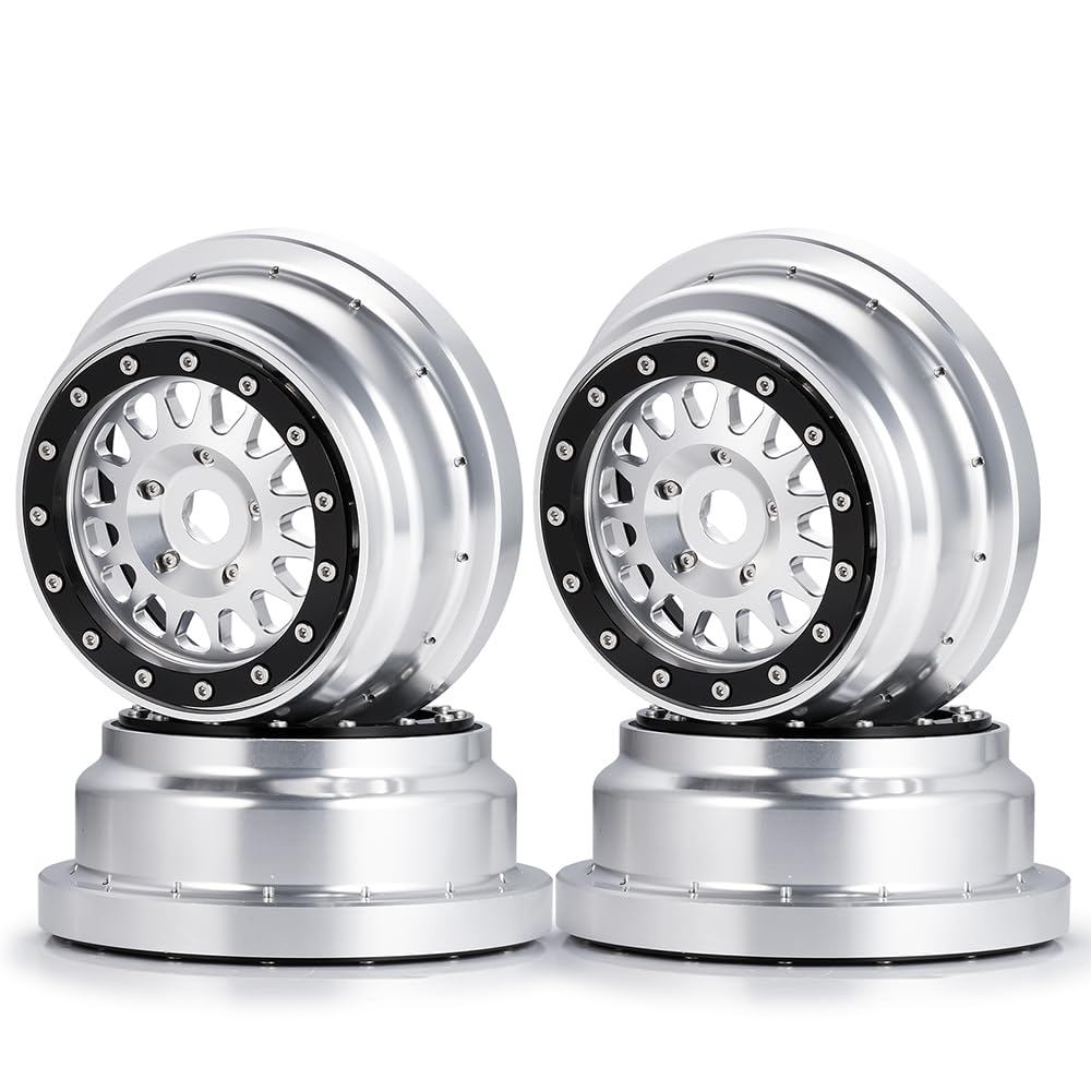 4 sztuki CNC RC Beadlock felgi Wheel Rims do Losi 1/6 Super Baja Rey 2.0 RC Truck Upgrade akcesoria