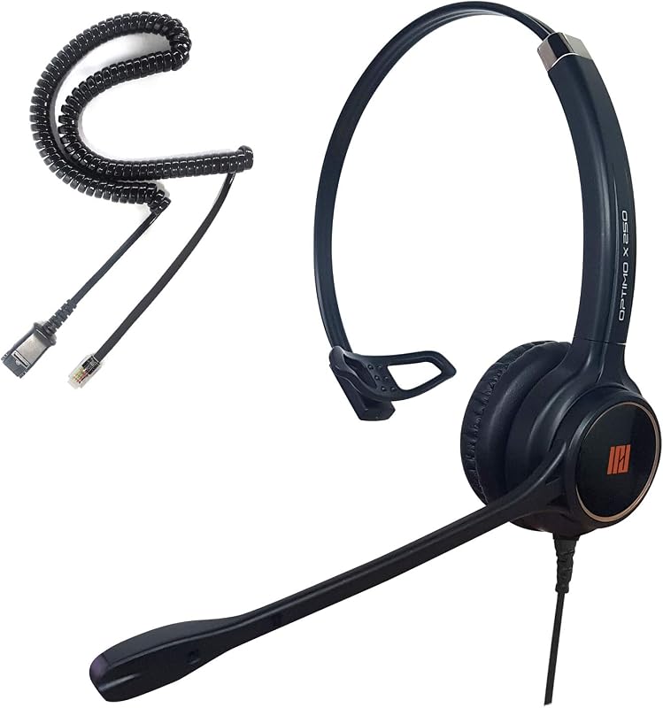IPD IPH-250 Phone Headset with Noise Cancelling Microphone for Office and Call Center -Compatible with Cisco landline Phones -7800/7900/8800/6945 Series, Interquartz and Altigen landline Phones | Office and Call Center, Compatible with Cisco 7800/7900/8800/6945 Series, Interquartz, Altigen landline Phones