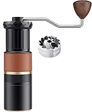 AXOINLEXER Moedor De Café Manual Moedores Manuais Moedor De Café Portátil De Aço Moedor de mão moedor de mão máquina de café doméstico moedor de café pequeno moedor de grãos máquina manual,Black