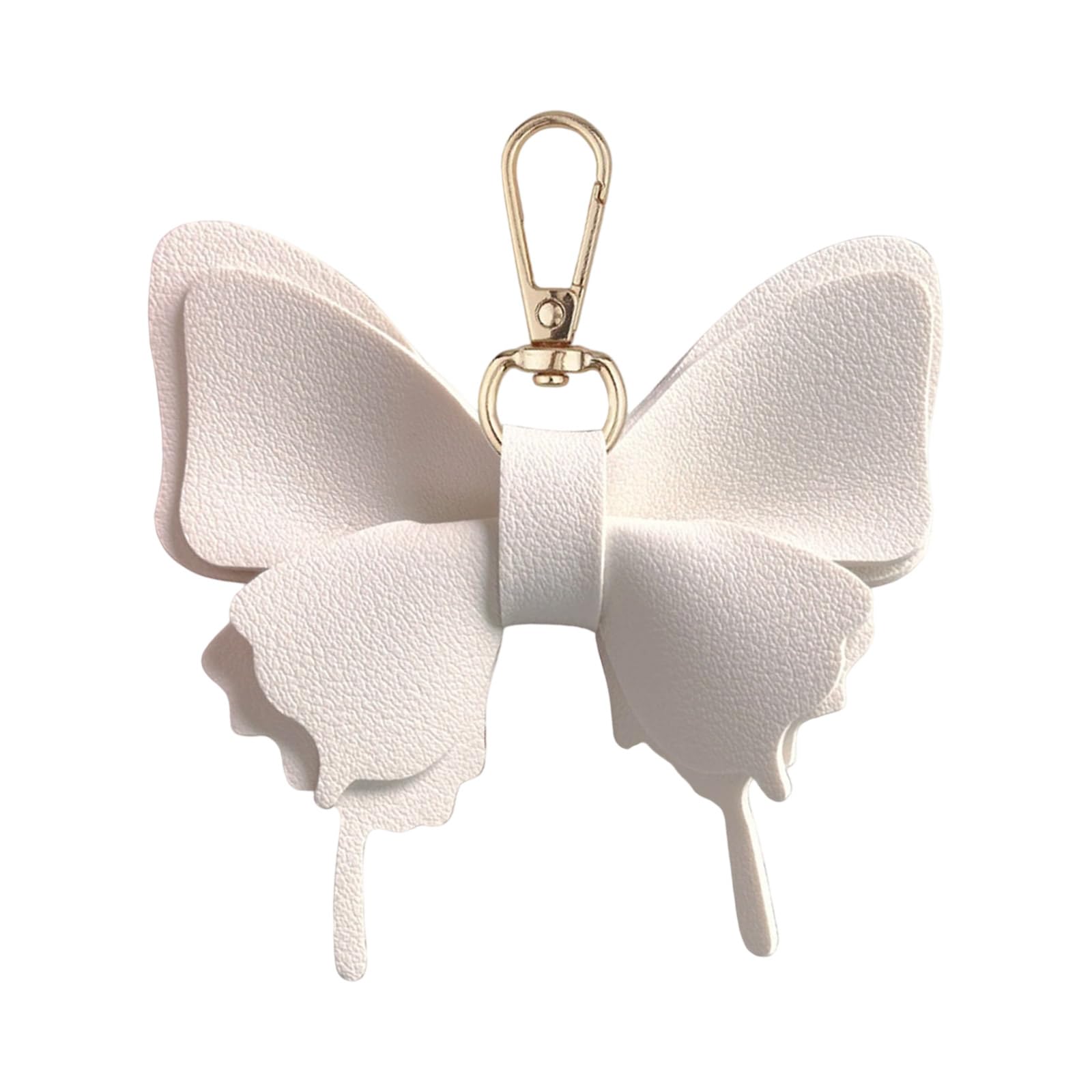 Yazhuq Elegant PU Leather Butterfly Bag Charm Keychain Accessory For Women Stylish Purse Decors Bags Pendant