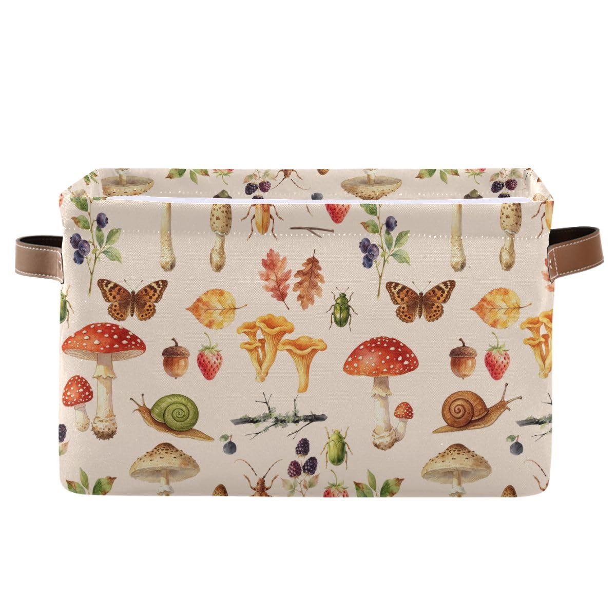Panier de rangement champignon pliable et rectangulaire en tissu imperméable