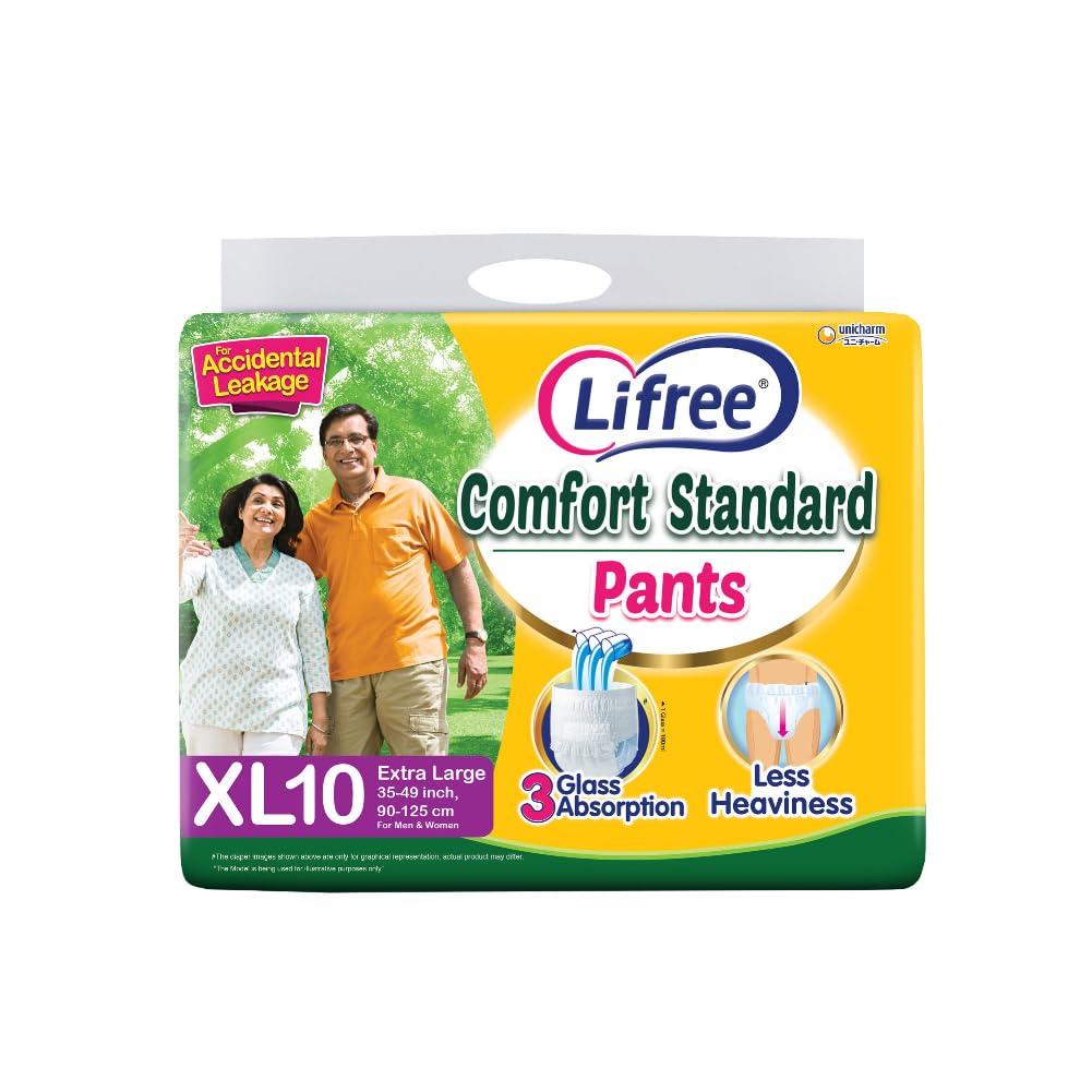 Lifree Extra Absorb Adult Diaper Pants Unisex, X-Large (XL), 10 Pieces, Waist size (90-125 cm | 35-49 Inches) (B07Y8SV77V) Amazon Price History, Amazon Price Tracker