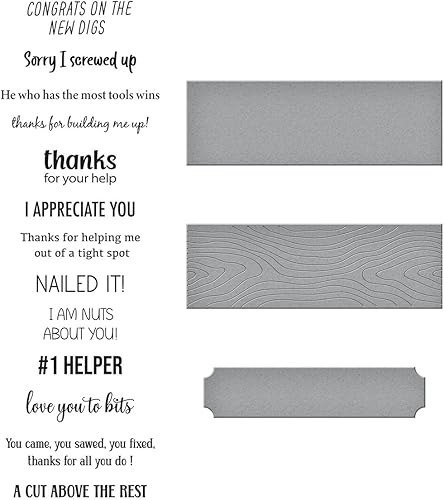 Miniatura 3 de Spellbinders Un corte por encima de los sentimientos del resto por N Clear Stamp & Die Set, Metal