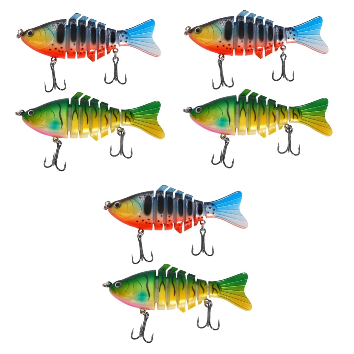 ABOOFAN 6 Piezas 10cm Señuelo Cebo Señuelos De Pesca Señuelos Pesca Multi-articulación Cebo Duro