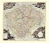 Historische Karte: Königreich BÖHMEN (Bohemia) 1760 (Plano)