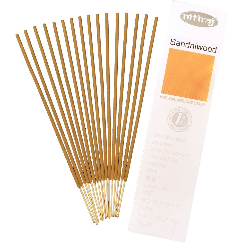 Nitiraj - Bastoncini di incenso Natural Platinum a combustione lenta, 1 ora, confezione da 2